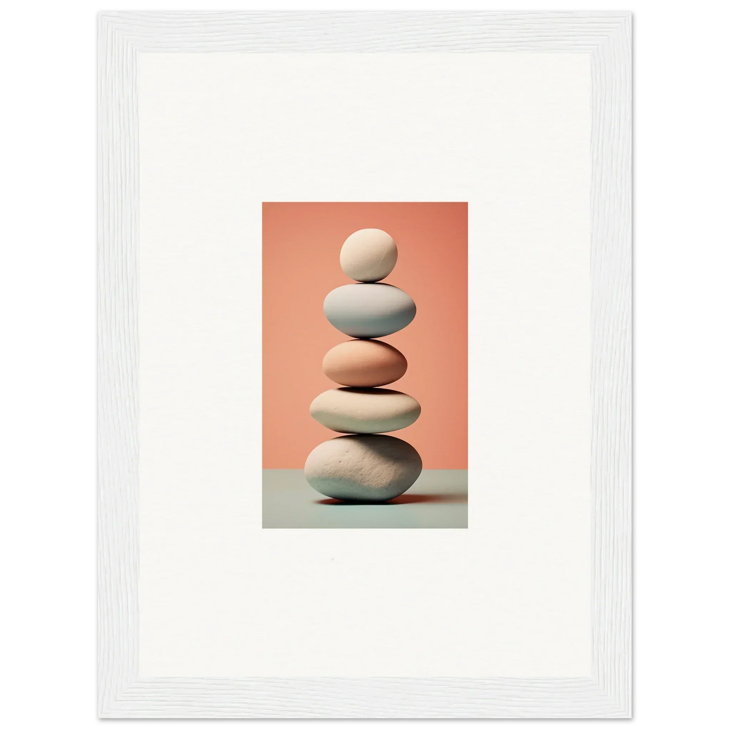 Stack of smooth stones in vibrant colors, perfect for marble sands room decoration