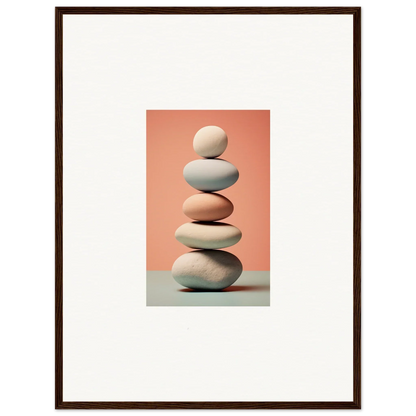 Stack of smooth white and pink stones, perfect for room decoration or a canvas print