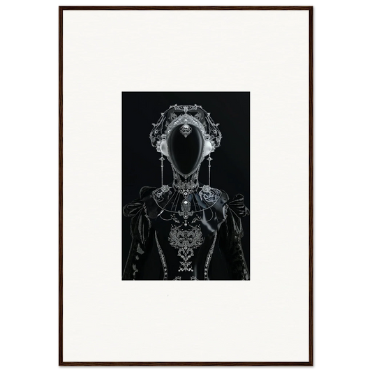 Gothic canvas print of a dark skeletal figure with photon glitters for unique room decoration