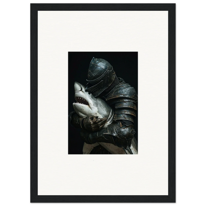 Armored figure with shark’s head for cool Shark Epiphany room decoration canvas print