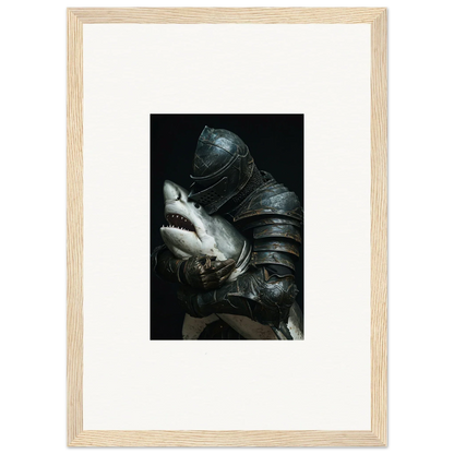 Surreal Samurai Shark Epiphany canvas print for unique room decoration