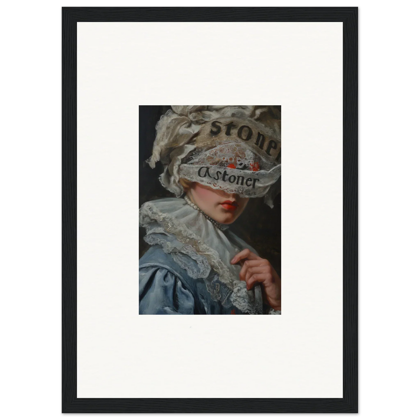 Portrait of a person in an ornate headdress for unique veil cognition canvas print