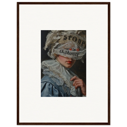 Framed portrait with hidden face, perfect for room decoration and veil cognition vibes