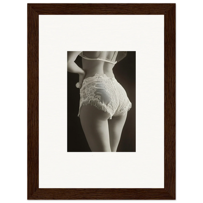 Stylish black and white canvas print of lace curvature for chic room decoration