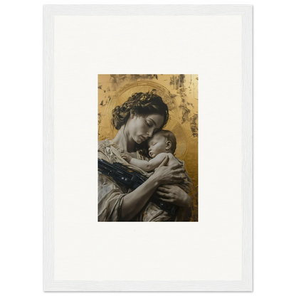 Framed wall art of a tender moment between a woman and a baby for room decor in Delta Redux