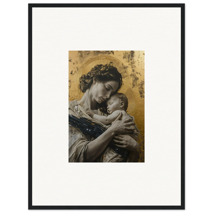 Framed wall art of a mother and infant moment, ideal for Delta Redux room decor