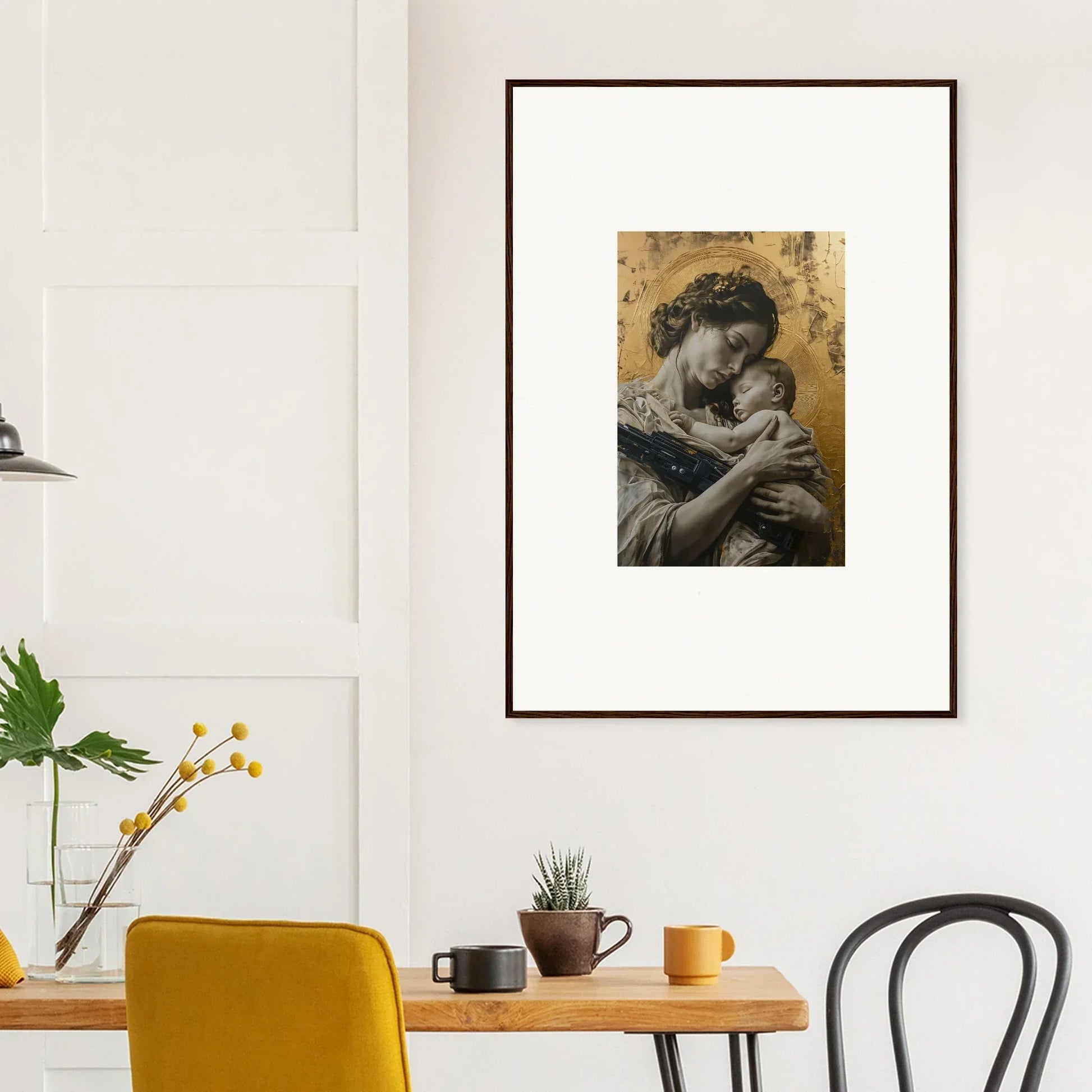 Framed wall art of a woman and child moment, perfect for Delta Redux room decor