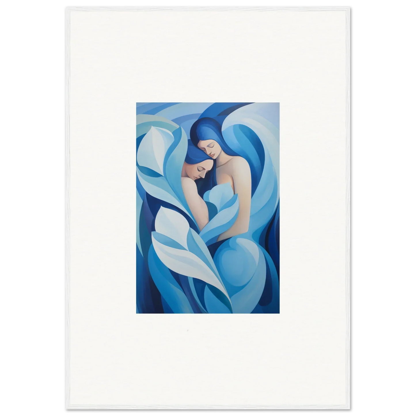 Abstract painting of a couple in a euphoria embrace ideal for room decoration canvas print