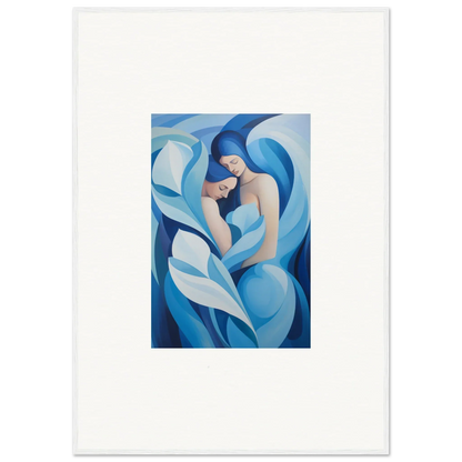 Abstract painting of a couple in a euphoria embrace ideal for room decoration canvas print