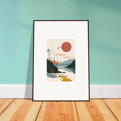 Framed canvas print of Sunrise Unfurled, perfect for room decoration with a sunset vibe