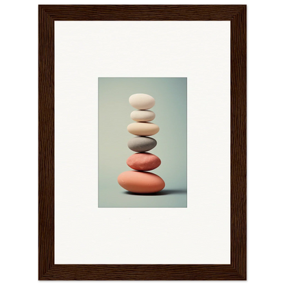 Colorful stacked stones for unique room decor in framed wall art or canvas prints