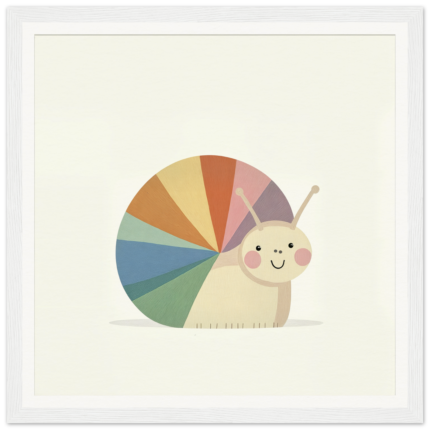 Cute cartoon snail with a rainbow shell from Snail’s Spiraling Symphony special edition art™