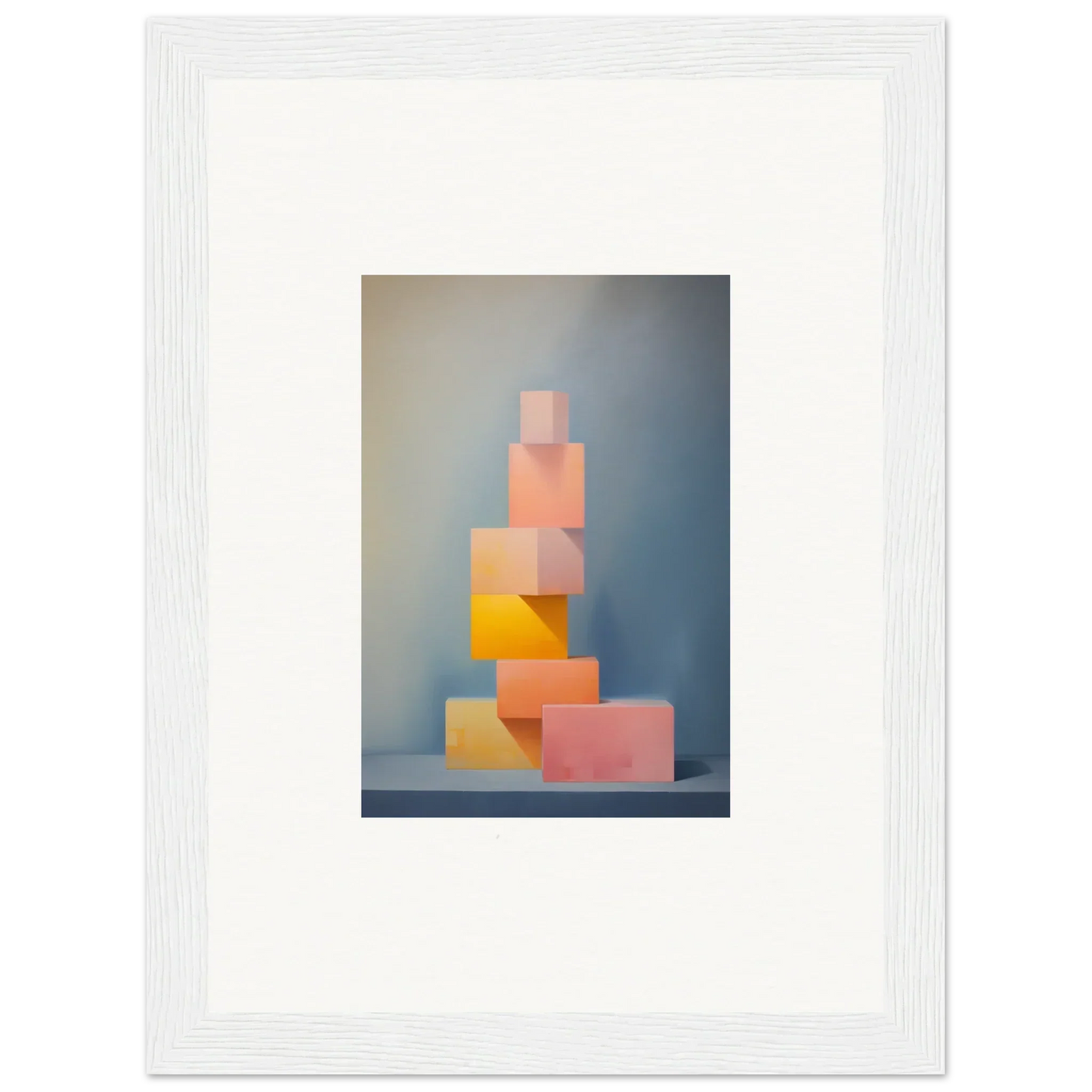 Stacked translucent blocks in pink, peach, and yellow tones from Soapstone Tangerine Reverie