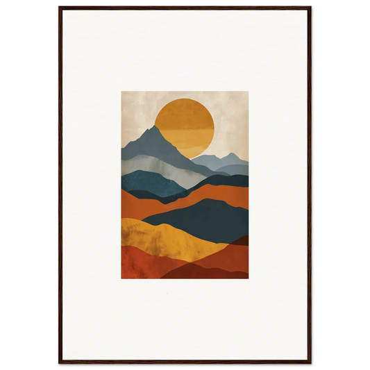 Abstract landscape canvas print with warm colors for perfect room decoration at Seas Cooperative