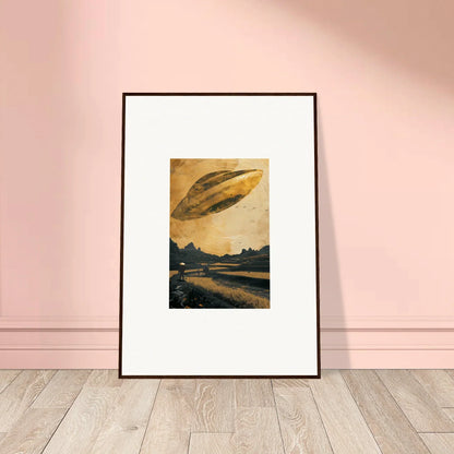 Framed canvas print of a UFO over a rural landscape for your room decoration, Odyssey Abides