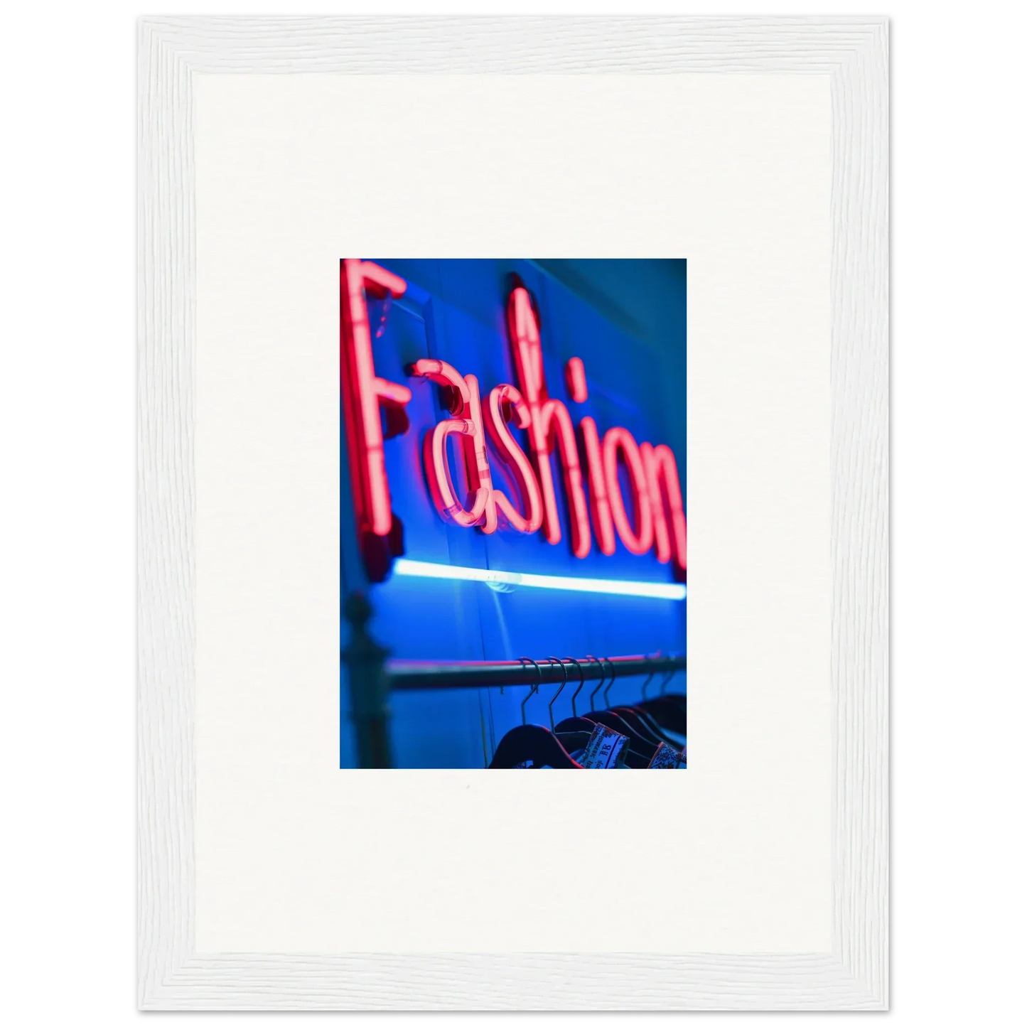 Neon Fashion sign in pink letters for chrome dreams room decoration canvas print