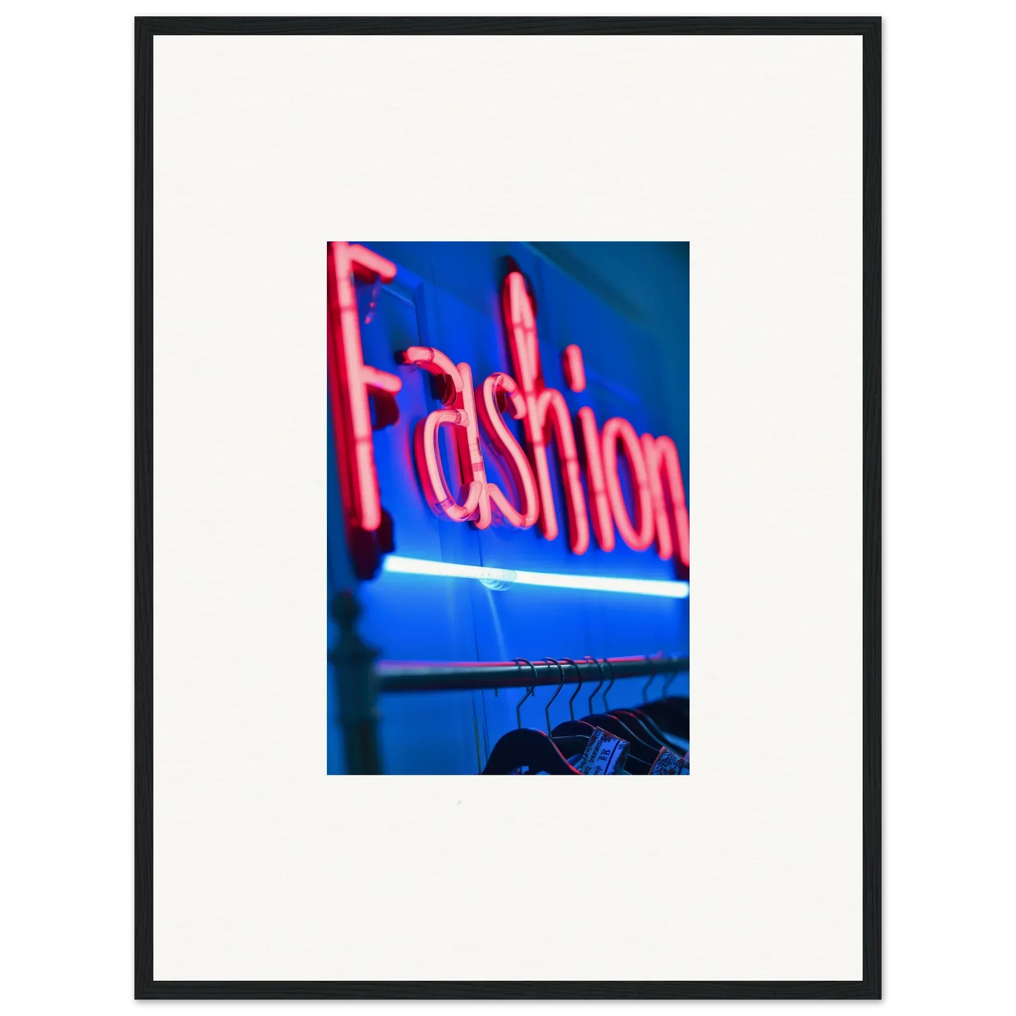 Neon Fashion sign in red, perfect for Chrome Dreams room decoration canvas print