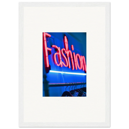 Bright pink neon Fashion sign for trendy room decoration in Chrome Dreams style