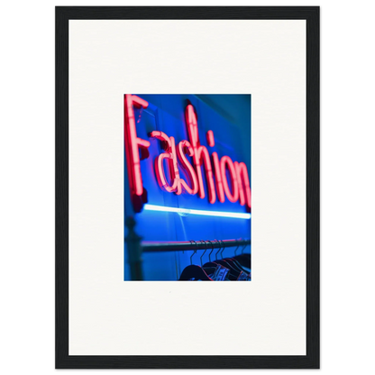 Bright pink neon Fashion sign perfect for room decoration in Chrome Dreams canvas print