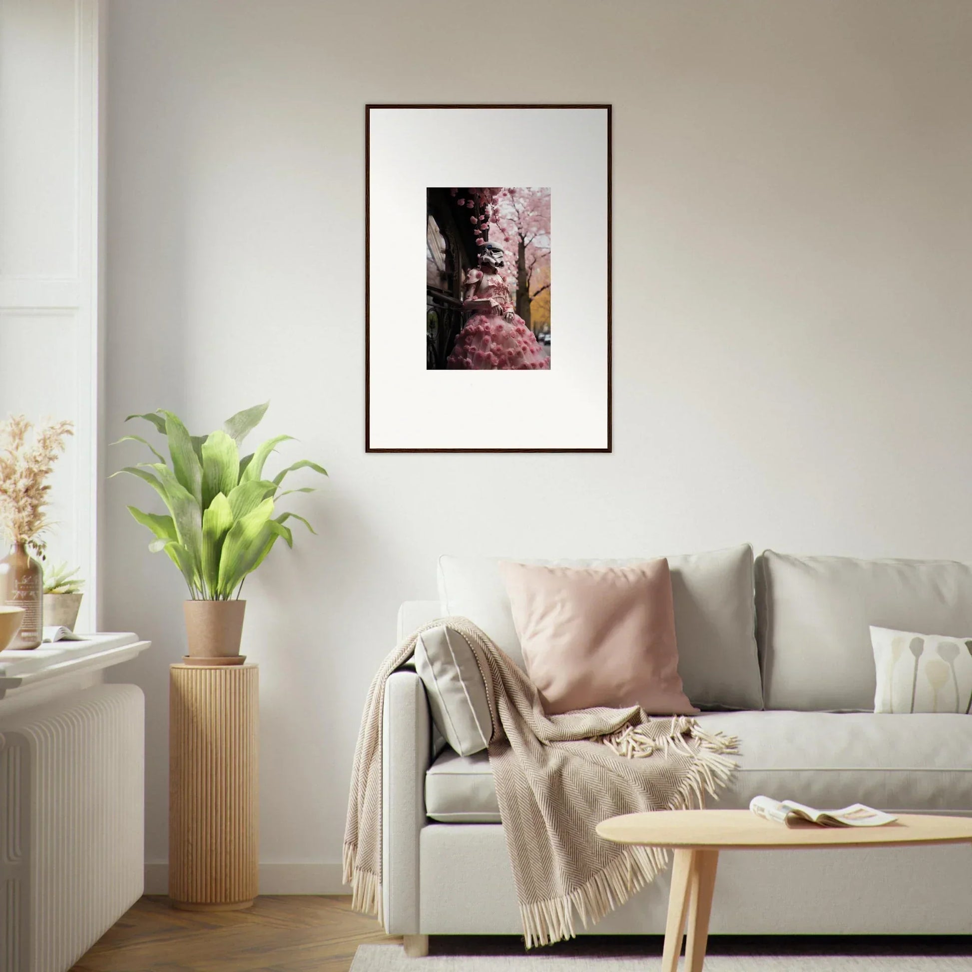 Framed photograph of cherry blossoms on a path in Stormtrooper Sakura Dream special edition art™