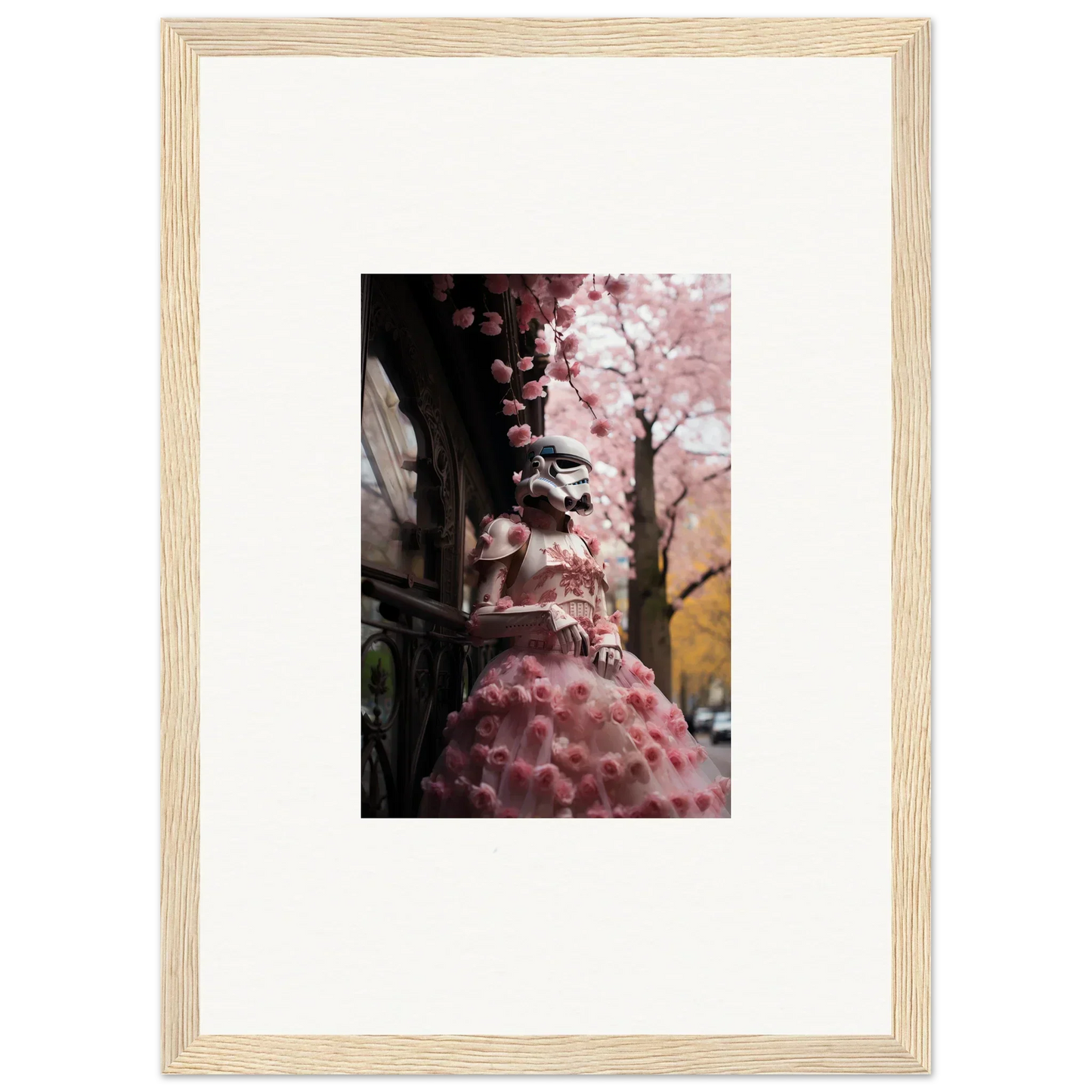 Framed photo of pink cherry blossoms for Stormtrooper Sakura Dream special edition art™