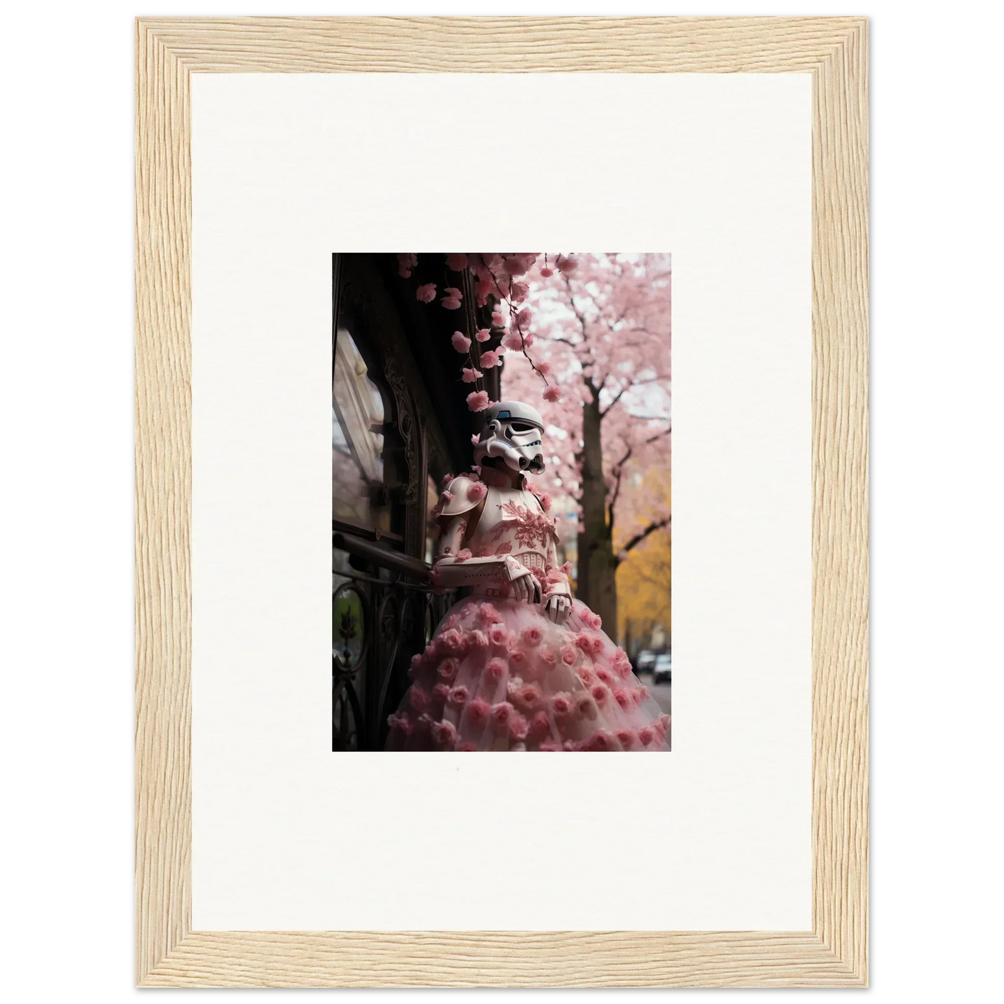 Framed photo of pink cherry blossoms for Stormtrooper Sakura Dream special edition art™