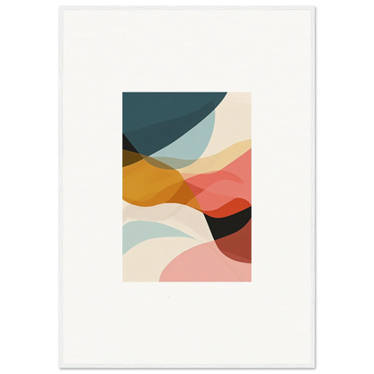 Abstract canvas print featuring overlapping curved shapes for stylish room decoration