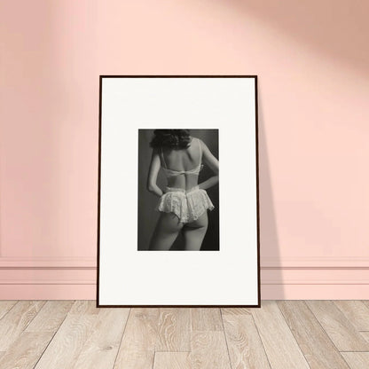 Framed black and white lingerie wall art for stylish room decoration in Summer Silhouettes