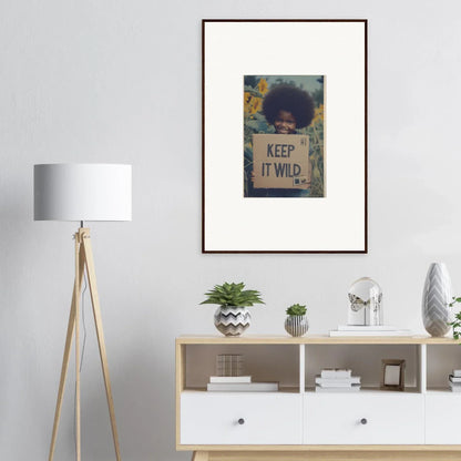 Framed artwork with Keep It Wild message on vintage background from Sunflower Soulfulness Snapshot