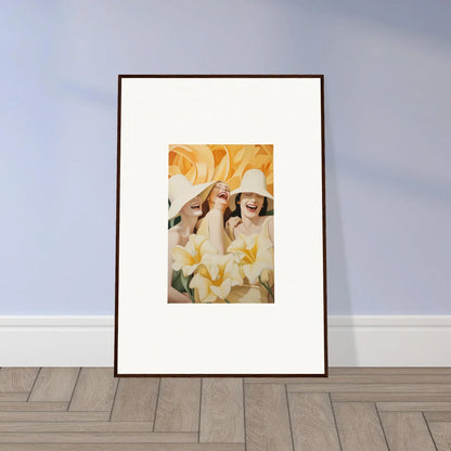 Framed canvas print of figures in light clothes, perfect for room decoration and Wink Mystery vibes