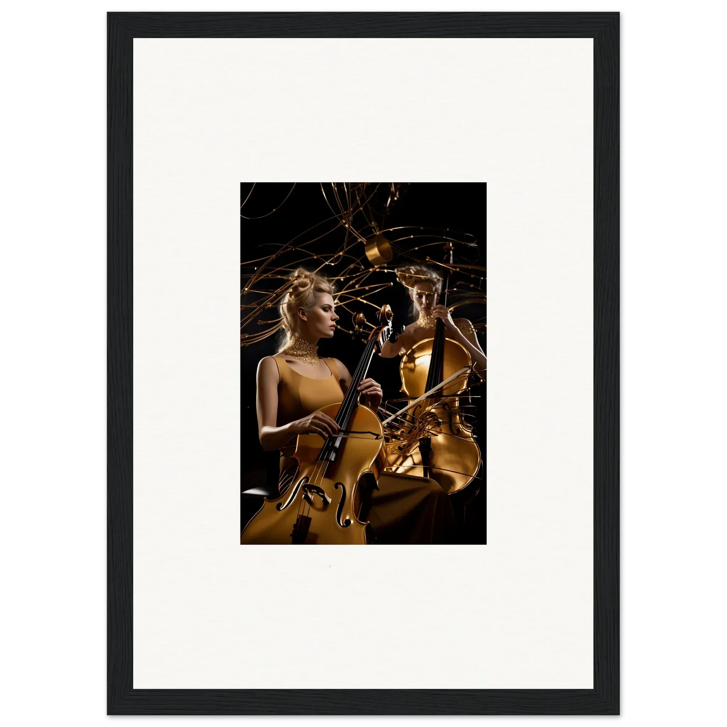 Framed canvas print of musicians in Sundream Tango, perfect for room decoration