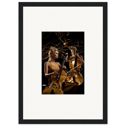 Framed canvas print of musicians in Sundream Tango, perfect for room decoration