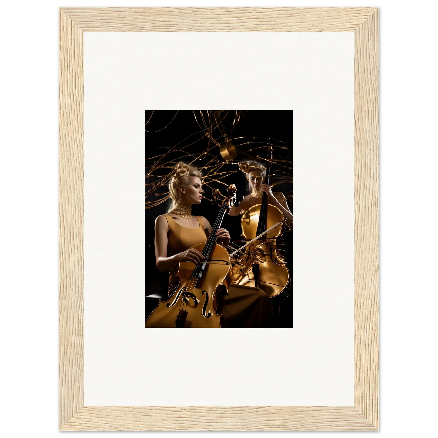 Framed canvas print of musicians in Sundream Tango for stylish room decoration