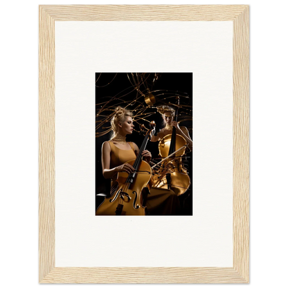 Framed canvas print of musicians in Sundream Tango for stylish room decoration