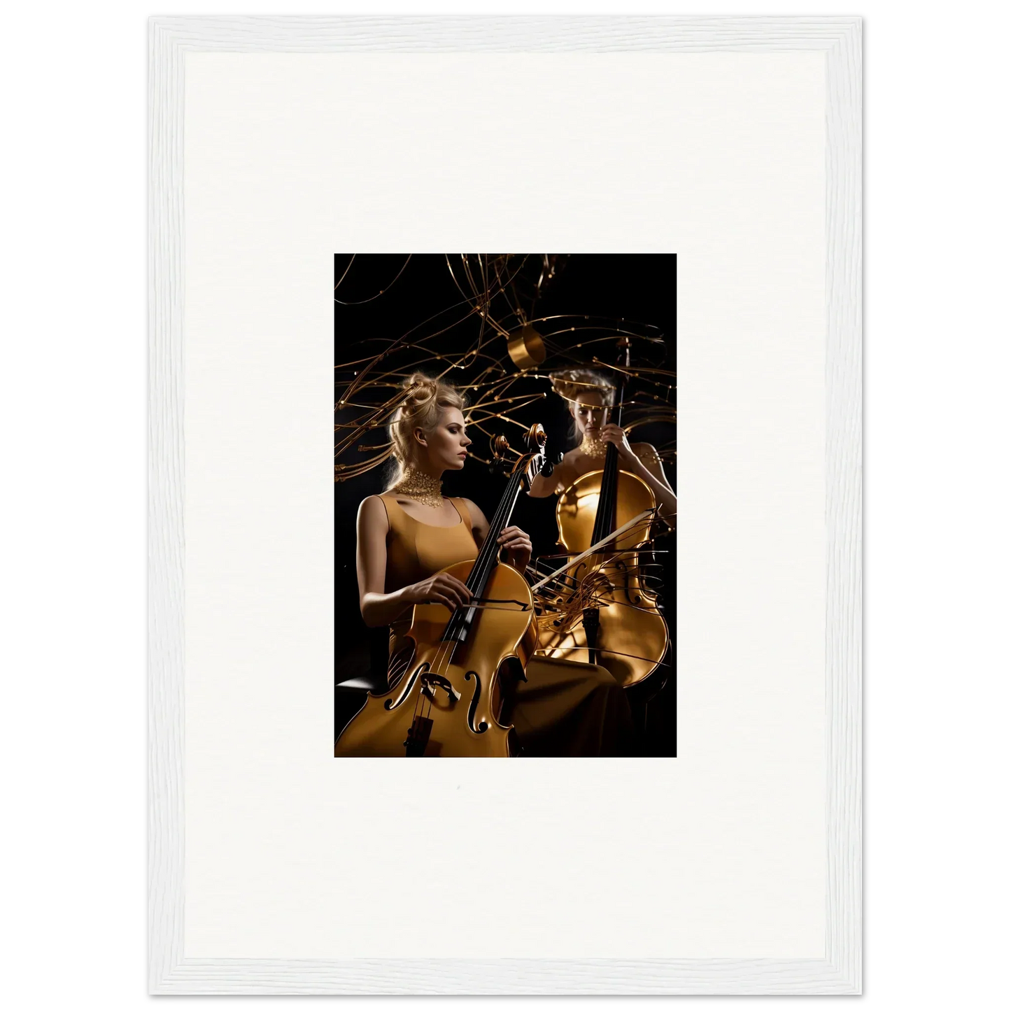 Framed canvas print of a musician playing saxophone, perfect for Sundream Tango room decoration