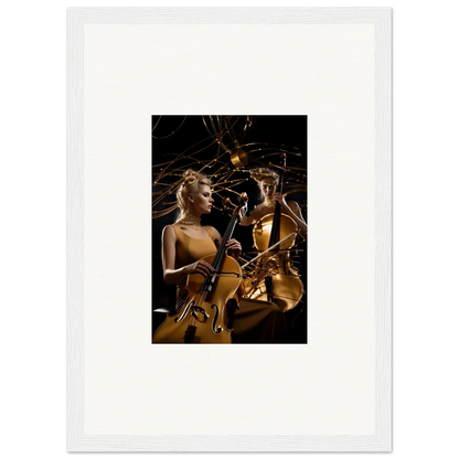 Framed canvas print of a musician playing saxophone, perfect for Sundream Tango room decoration