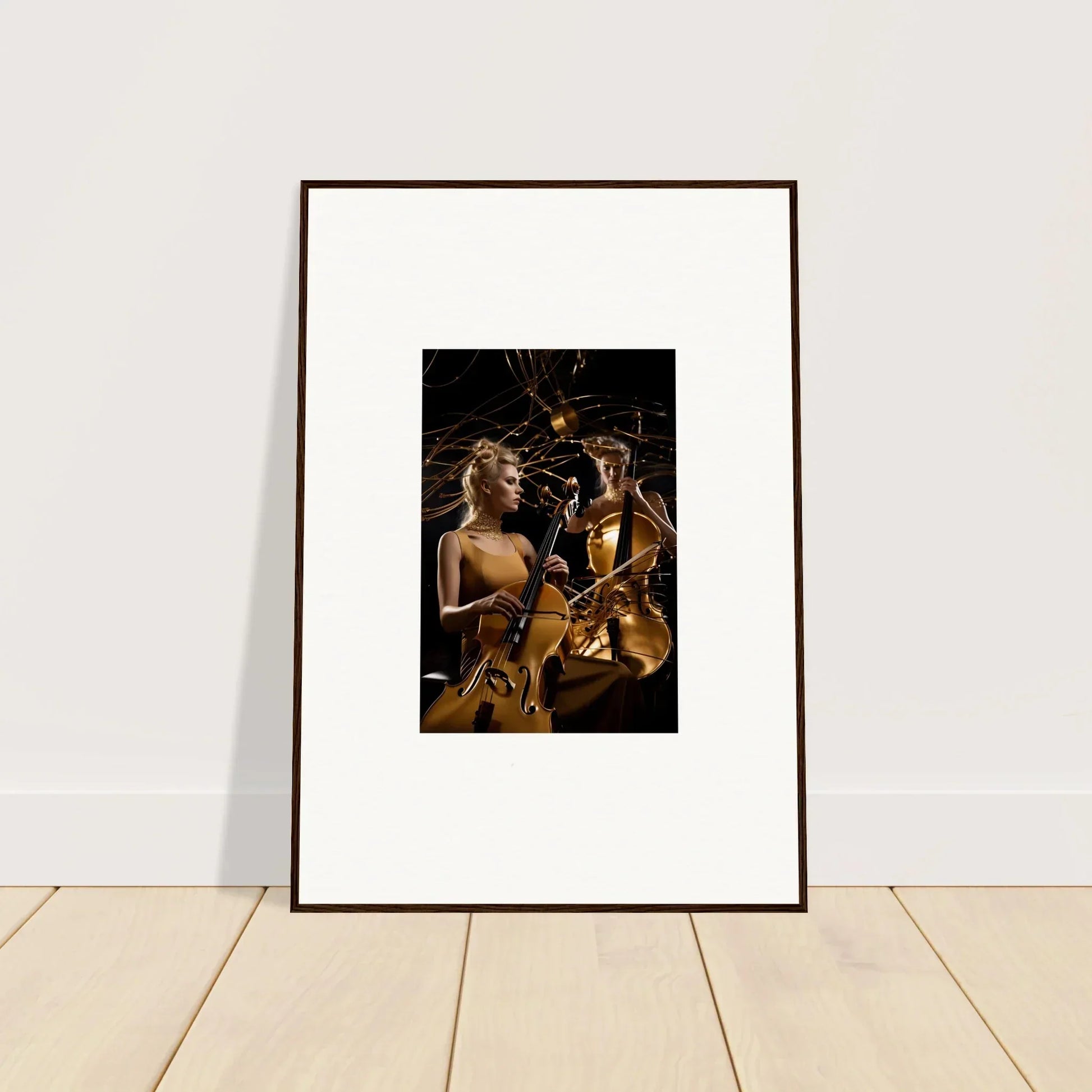 Framed photograph of two musicians for stylish room decoration with Sundream Tango vibe