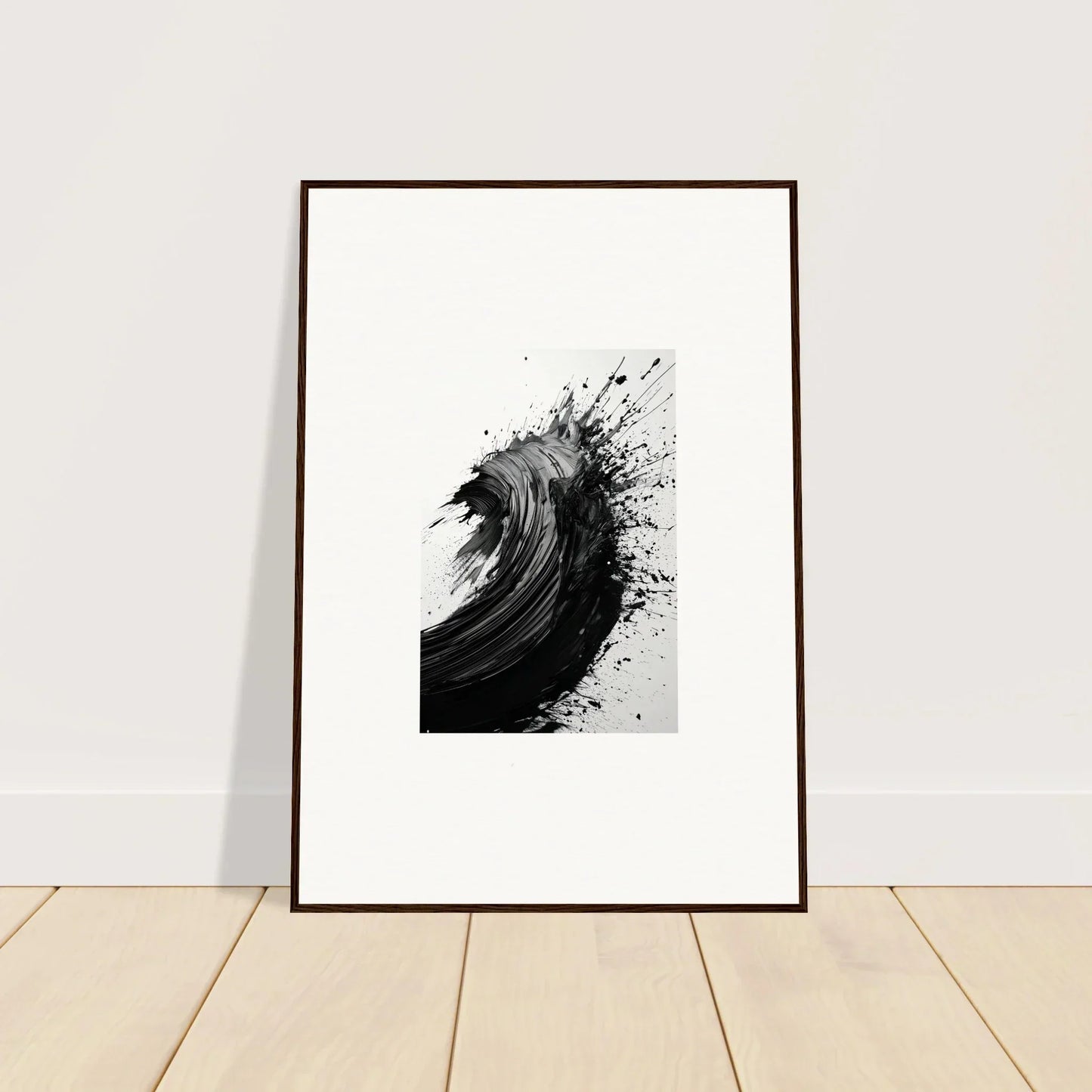 Framed black and white abstract artwork for modern room decor and unique canvas prints