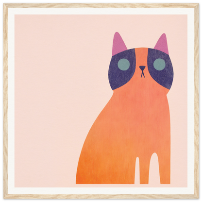 Stylized orange cat with purple mask markings around blue eyes for Teal Dream Mouse