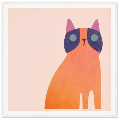 Stylized orange cat with purple mask markings and blue eyes for Teal Dream Mouse