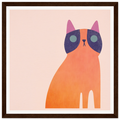 Stylized orange cat with purple markings and blue eyes for Teal Dream Mouse