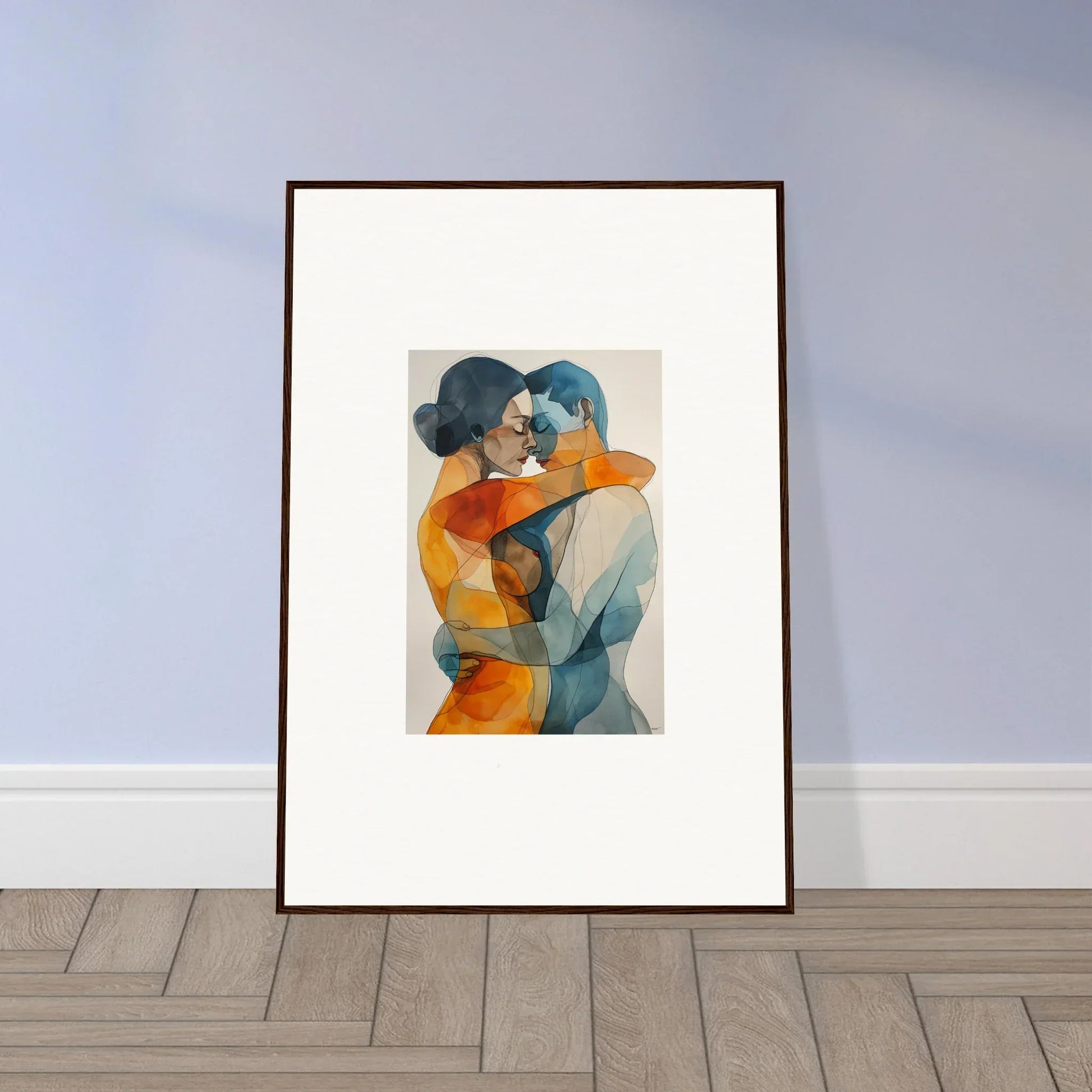 Framed canvas print of Tender Monad Intertwined, perfect for unique room decoration