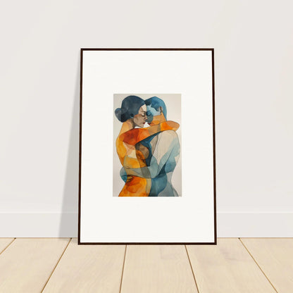 Vibrant canvas print of a monad intertwined in a colorful embrace for room decoration