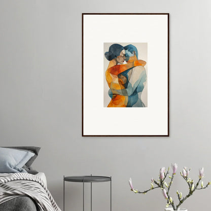 Beautiful canvas print of a monad intertwined in a warm embrace, perfect room decoration