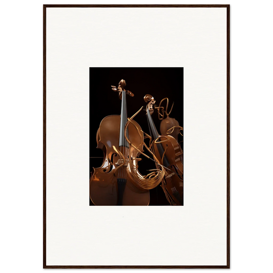 Musical instruments like cello, violin, and French horn for Strings Opera canvas print