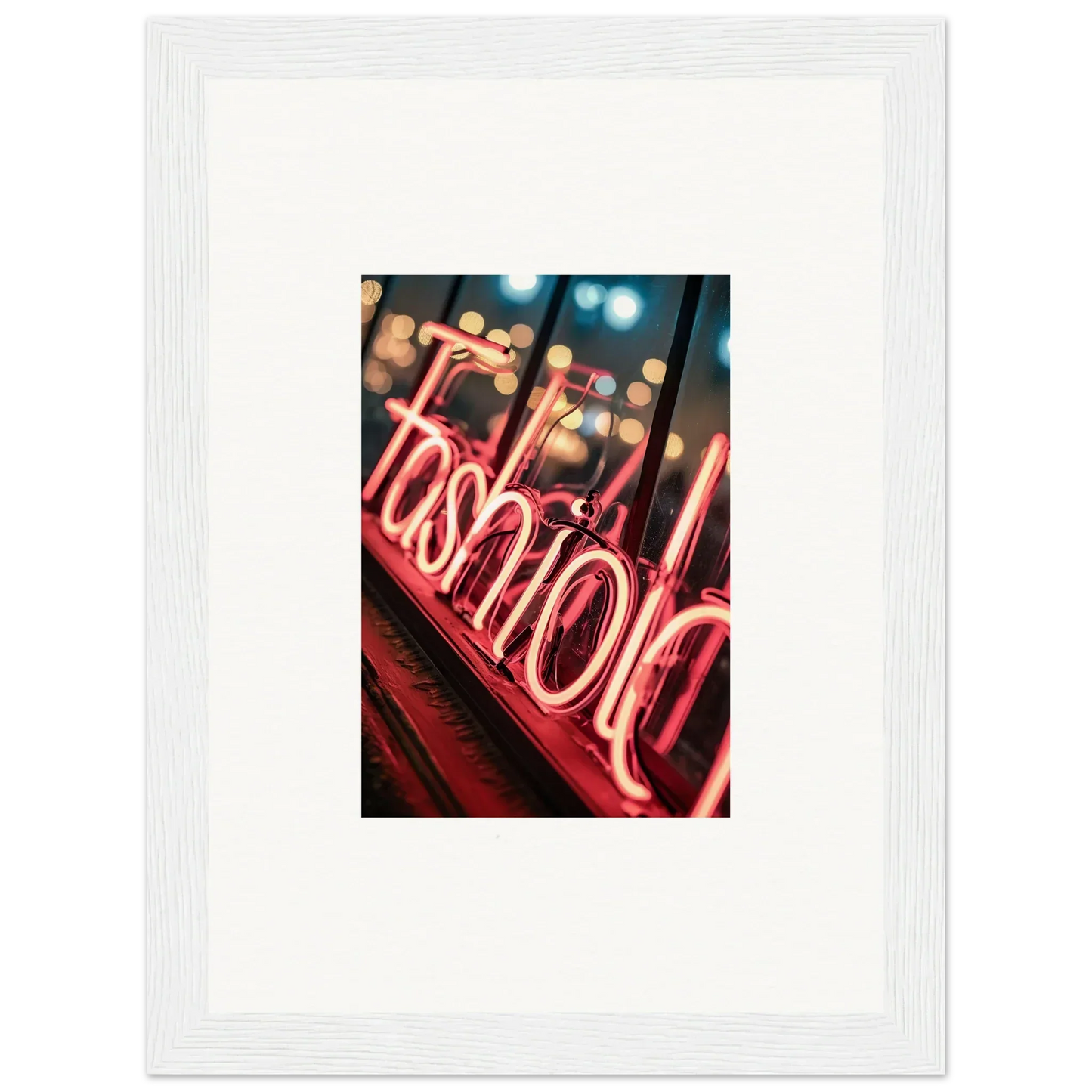 Neon fashion sign in glowing red for stylish room decoration or Lasid Quara canvas print