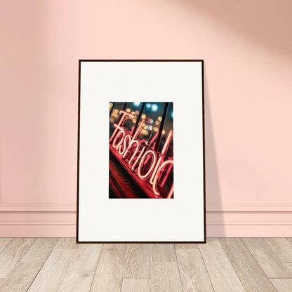 Framed neon Fashion sign for trendy room decoration by Lasid Quara canvas print