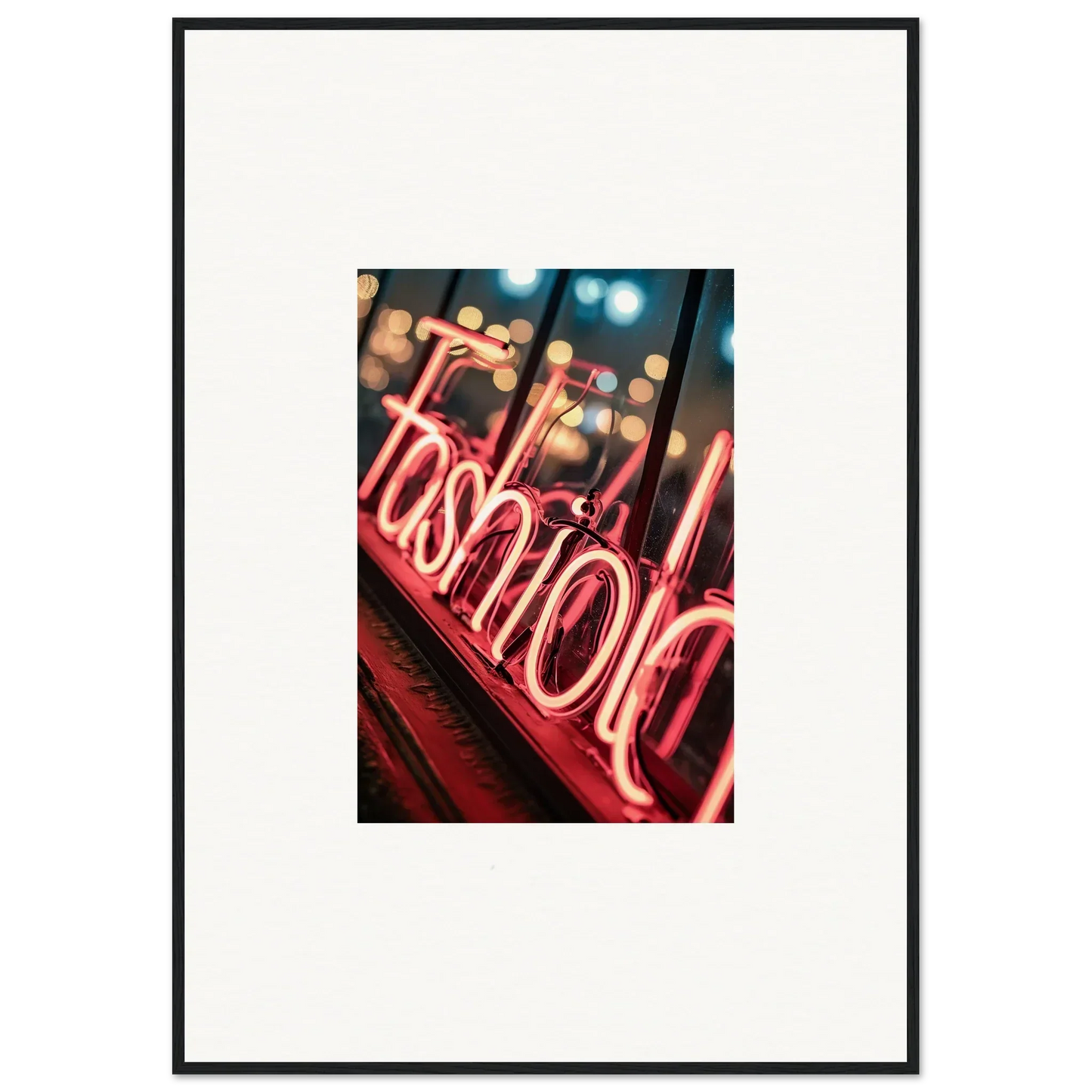 Neon Fashion sign in red for stylish room decoration with Lasid Quara vibes