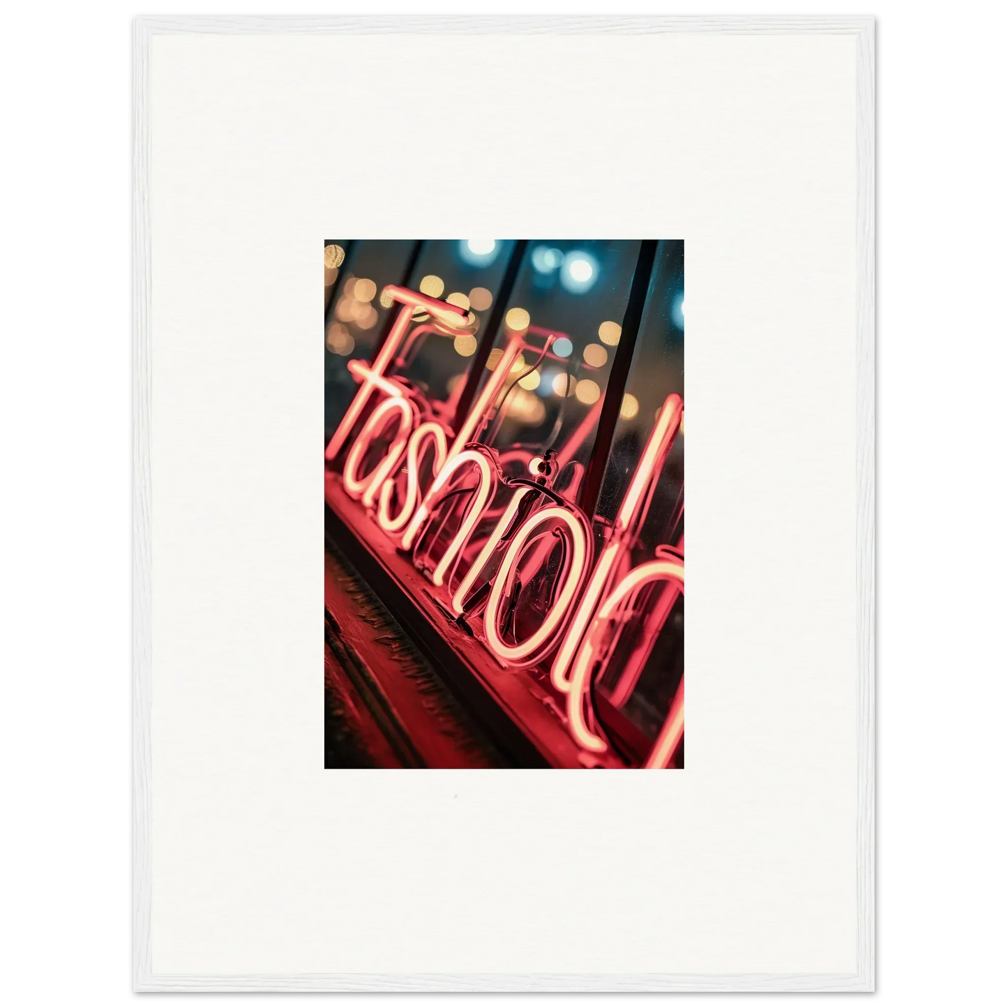 Neon fashion sign in red for cool room decoration with Tomido Lasid Quara canvas print