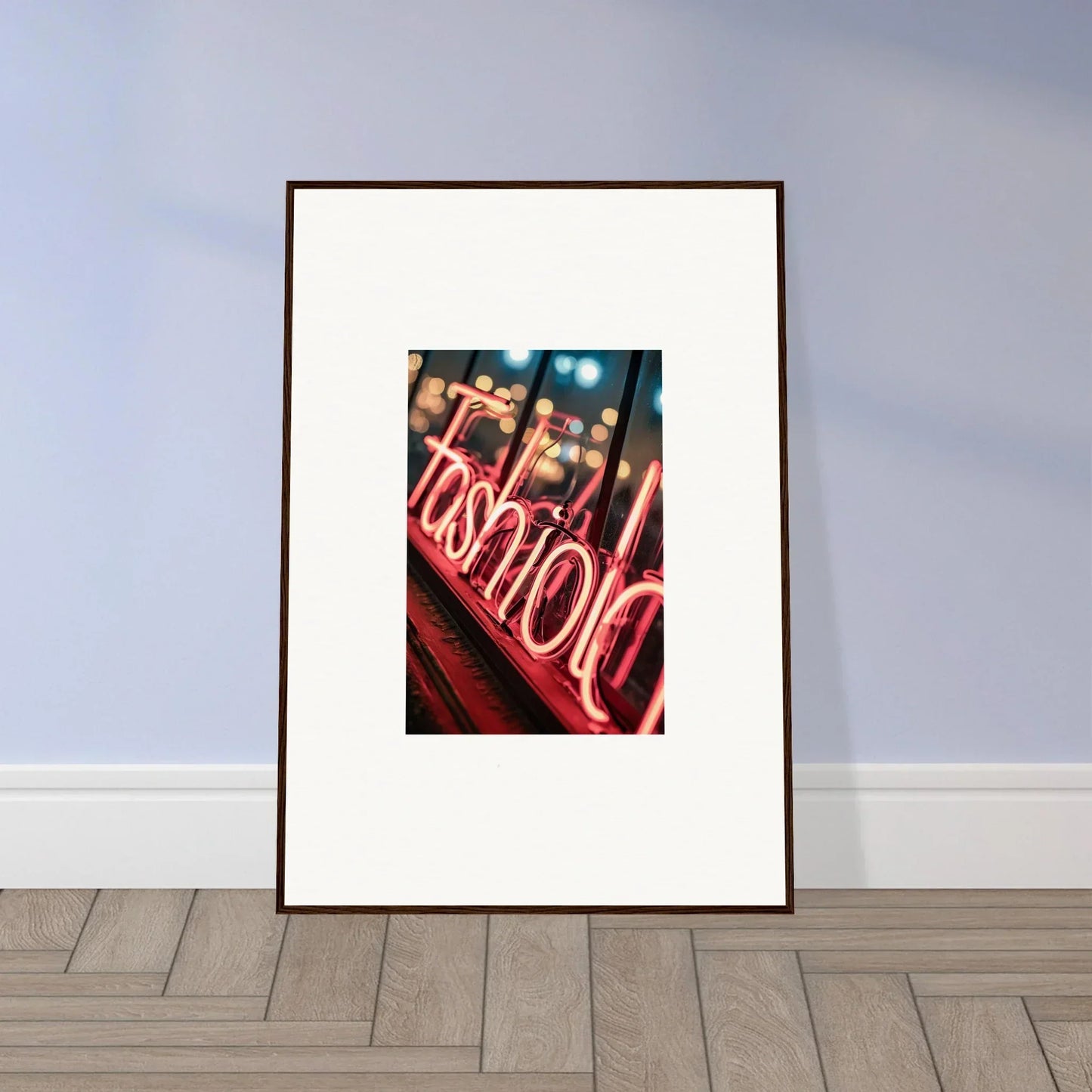 Framed neon fashion sign for stylish room decoration in the Lasid Quara canvas print